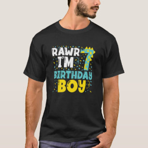 Kinder 7 Jahre alt 7. Geburtstag Junge Dinosaurier T-Shirt
