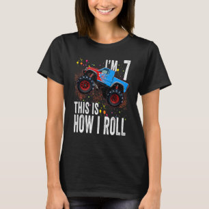 Kinder 7 Jahre alt 7. Geburtstag Junge Monster Tru T-Shirt