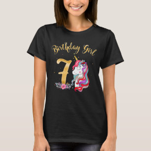 Kinder 7 Jahre alt 7. Geburtstag Mädchen Magisches T-Shirt