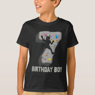 Kinder 7 Jahre alt Bouldering 7. Geburtstag Advent T-Shirt