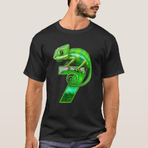 Kinder 7 Jahre alt Echse 7. Geburtstagsfeier Chamä T-Shirt