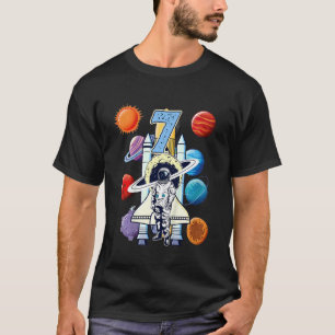 Kinder 7 Jahre alt Geburtstag Junge Astronaut 7. G T-Shirt