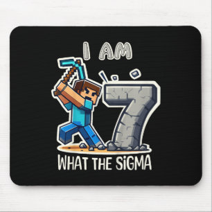 Kinder 7 Jahre alt Sigma Pixel Art Mining Gamer Bi Mousepad