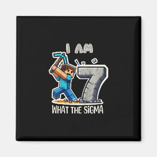 Kinder 7 Jahre alt Sigma Pixel Art Mining Gamer Ge Magnet