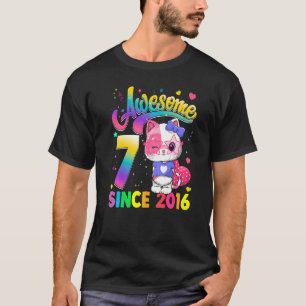 Kinder 7 Jahre alte Katze Phantastisch seit 2016 K T-Shirt