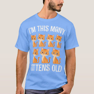 Kinder 7 Jahre alte Katzenliebhaberin 7. Geburtsta T-Shirt