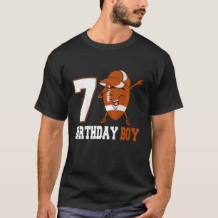 Kinder 7 Jahre alter Dabbing Fußball 7. Geburtstag T-Shirt