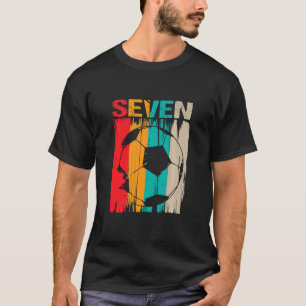 Kinder 7 Jahre alter Fußball Geburtstag 7. Geburts T-Shirt