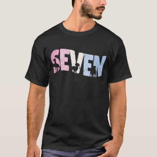 Kinder 7 Jahre alter Niedlicher Hund Geburtstagski T-Shirt