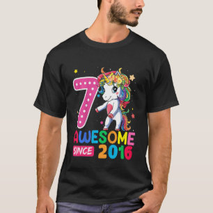 Kinder 7 Jahre Junge Teens Flossen Einhorn 7. T-Shirt