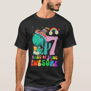 Kinder 7 Jahre Jungen Mädchen Niedlich Dinosaurier T-Shirt