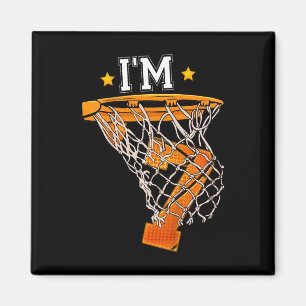Kinder 7th Birthday Basketball I m 7 Boy Girl 6th  Magnet