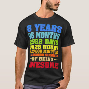 Kinder 8. Geburtstag 8 Jahre alt Vintage Retro 96 T-Shirt