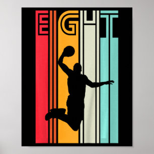 Kinder 8. Geburtstag Basketball Lover Geschenk 8 J Poster