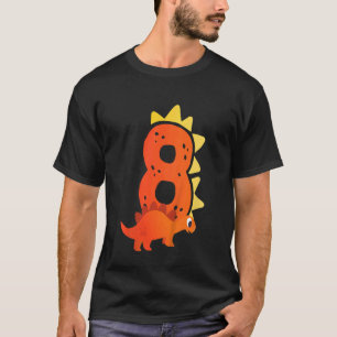 Kinder 8. Geburtstag Dinosaur Vorgeschichtliches T T-Shirt