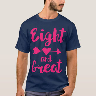Kinder 8. Geburtstag Geschenk acht und groß T-Shirt