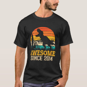 Kinder 8. Geburtstag Junge Dinosaurier Trex 8 Jahr T-Shirt