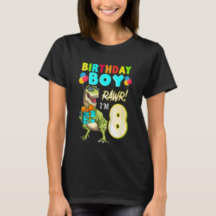 Kinder 8. Geburtstag Junge Kinder 8 Jahre alt Rex  T-Shirt