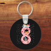 Kinder 8. Geburtstag Mädchen Niedliche Katzenoutfi Schlüsselanhänger (Vorderseite)