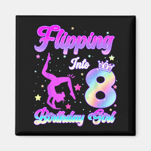 Kinder 8. Geburtstag Mädchen Turnen 8 Jahre alt Magnet