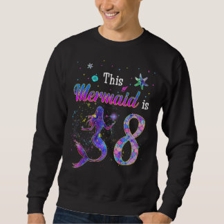 Kinder 8. Geburtstag Meerjungfrau 8 Jahre alter Oz Sweatshirt