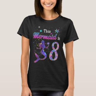Kinder 8. Geburtstag Meerjungfrau 8 Jahre alter Oz T-Shirt