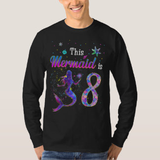 Kinder 8. Geburtstag Meerjungfrau 8 Jahre alter Oz T-Shirt