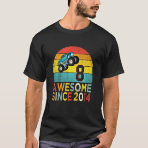 Kinder 8. Geburtstag Monster Truck Lover 8 Jahre a T-Shirt