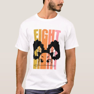 Kinder 8. Geburtstag Niedliches Schwarzes Mädchen  T-Shirt