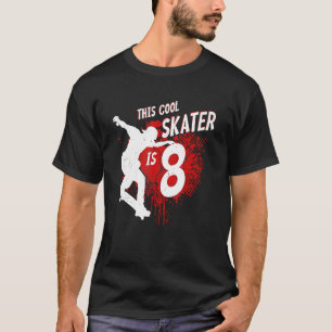Kinder 8. Geburtstagskateboard - Dieser Coole Skat T-Shirt