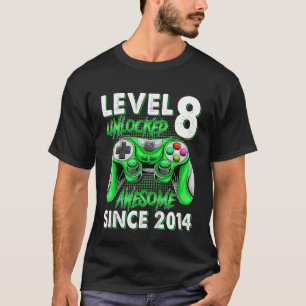 Kinder 8. Geburtstagskinder 8 Jahre alt Stufe 8 un T-Shirt