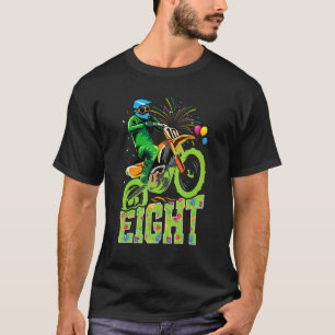 Kinder 8 Geburtstagsparty Dirt Bike Motocross Them T-Shirt