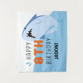 Kinder 8. Hai Geburtstagsgrössen Wandteppich (Vorderseite)