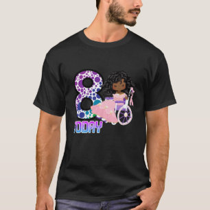 Kinder 8 heute Geburtstag 8. Mit Behinderung Schwa T-Shirt