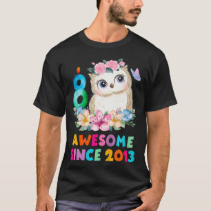 Kinder 8 Jahre alt 8. Geburtstag Schaf Thema Gebur T-Shirt