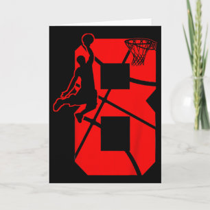 Kinder 8 Jahre alt 8 Jahre Bysketbyll Geburtstagsp Karte