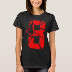 Kinder 8 Jahre alt 8 Jahre Bysketbyll Geburtstagsp T-Shirt
