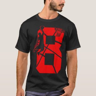 Kinder 8 Jahre alt 8 Jahre Bysketbyll Geburtstagsp T-Shirt