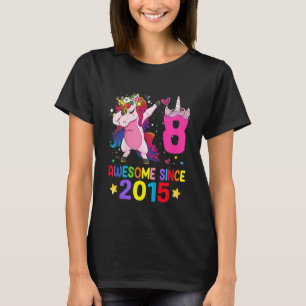 Kinder 8 Jahre alt Einhorn Dabbing 8. Geburtstag G T-Shirt