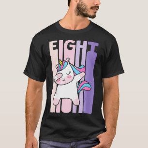 Kinder 8 Jahre alt Niedliches Einhorn Thema Geburt T-Shirt