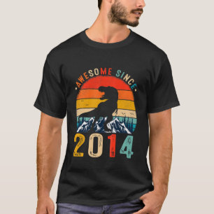 Kinder 8 Jahre alt Phantastisch seit 2014 Dinosaur T-Shirt