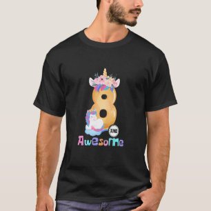 Kinder 8 Jahre alt Phantastisches Einhorn Mädchen T-Shirt