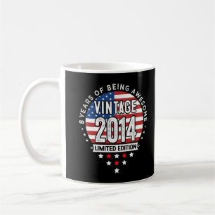 Kinder 8 Jahre alte Geschenke Vintag 2014 Limited Kaffeetasse