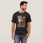 Kinder 8 Jahre Alte Mädchen Teens Einhorn 8. Gebur T-Shirt (Vorne ganz)