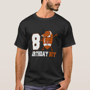 Kinder 8 Jahre alter Dabbing Fußball 8. Geburtstag T-Shirt
