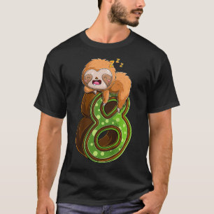 Kinder 8 Jahre alter Schläfer 8. Geburtstag Mädche T-Shirt
