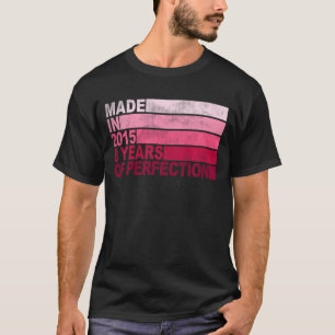 Kinder 8 Jahre alter Tag Geboren im Jahr 2015 Mädc T-Shirt