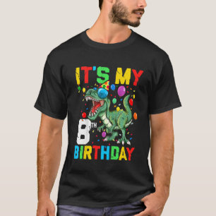 Kinder 8 Jahre Dinosaurier Es ist mein 8. Geburtst T-Shirt