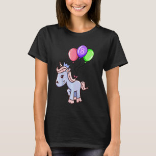 Kinder 8 Jahre Einhorn Mädchen 8. Geburtstag T-Shirt