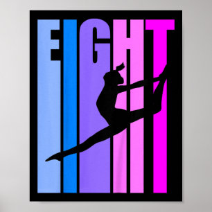 Kinder 8 Jahre Gymnastik Girls Gymnast Tanz D Poster